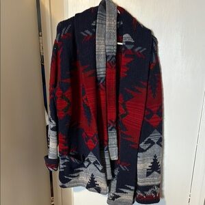 Tribal Patterned Cardigan Sweater-Polo Ralph Lauren